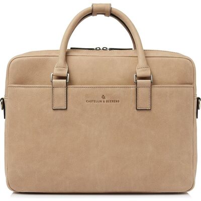 Castelijn & Beerens Carisma Aktentasche Leder 40 cm Laptopfach (16.93"), Notebooktasche, Beige Castelijn & Beerens Carisma Aktentasche Leder 40 cm Laptopfach (16.93"), Notebooktasche, Beige