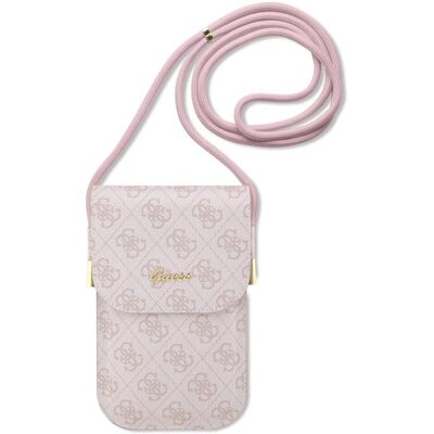 Guess Mädchen, Handtasche, PU 4G-Handytasche aus Metall mit Logo-Schriftzug, Rosa, Rosa Guess Mädchen, Handtasche, PU 4G-Handytasche aus Metall mit Logo-Schriftzug, Rosa, Rosa