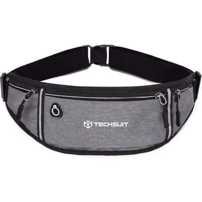 Techsuit, Mädchen, Bauchtasche, - Waist Bag (CWB3) - with Belt for Recreational Activity, Fitness - Grey, Grau Techsuit, Mädchen, Bauchtasche, - Waist Bag (CWB3) - with Belt for Recreational Activity, Fitness - Grey, Grau