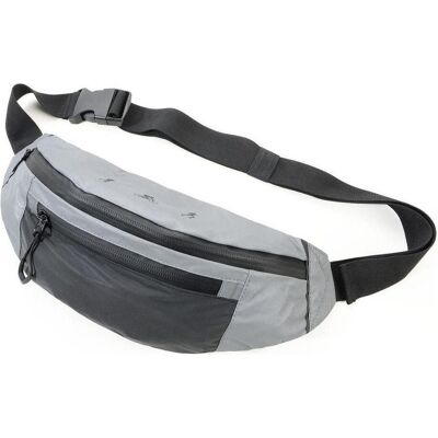 Troika, Unisex, Bauchtasche, REFLECTIVE BAG Gürteltasche reflektierend, grau/schwarz, Schwarz, Grau Troika, Unisex, Bauchtasche, REFLECTIVE BAG Gürteltasche reflektierend, grau/schwarz, Schwarz, Grau