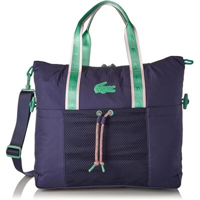 Lacoste, Unisex, Tasche, Unisex Sporttas mit Krokodilhengseln, Mehrere Aussenfächer, Laptopfach, Blau Lacoste, Unisex, Tasche, Unisex Sporttas mit Krokodilhengseln, Mehrere Aussenfächer, Laptopfach, Blau