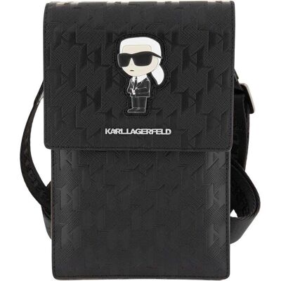 Karl Lagerfeld, Damen, Handtasche, Torebka KLWBSAKHPKK czarny/black Saffiano Monogram Ikonik, Schwarz Karl Lagerfeld, Damen, Handtasche, Torebka KLWBSAKHPKK czarny/black Saffiano Monogram Ikonik, Schwarz