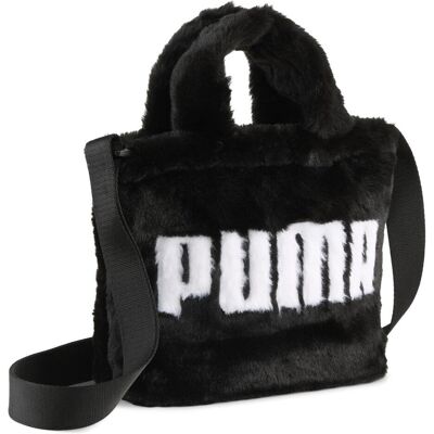 Puma Damen, Tasche, UP FAUX FUR Mini Shopper Bag, Schwarz, (1.50 l) Puma Damen, Tasche, UP FAUX FUR Mini Shopper Bag, Schwarz, (1.50 l)