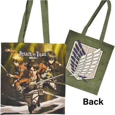 POPbuddies, Tasche, Attack on Titan sac shopping Eren, Mikasa & Armin POPbuddies, Tasche, Attack on Titan sac shopping Eren, Mikasa & Armin