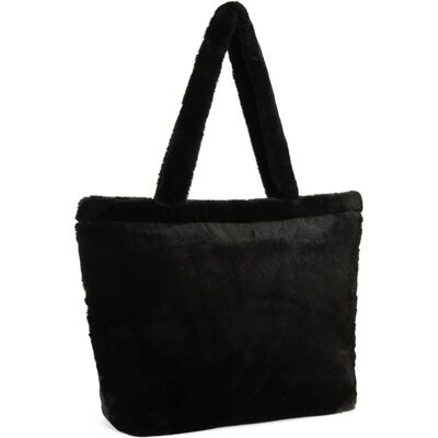 Puma Damen, Tasche, UP FAUX FUR Shopper, Schwarz, (17 l) Puma Damen, Tasche, UP FAUX FUR Shopper, Schwarz, (17 l)