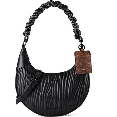 Desigual, Damen, Handtasche, Helium Calgary Shoulder Bag, Schwarz Desigual, Damen, Handtasche, Helium Calgary Shoulder Bag, Schwarz