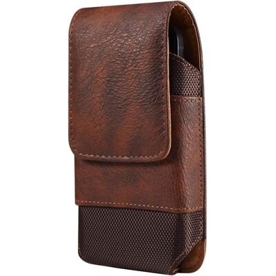 Cover-Discount, Bauchtasche, Nylon - Leder Gurttasche mit Kartenfach braun / M, Braun Cover-Discount, Bauchtasche, Nylon - Leder Gurttasche mit Kartenfach braun / M, Braun