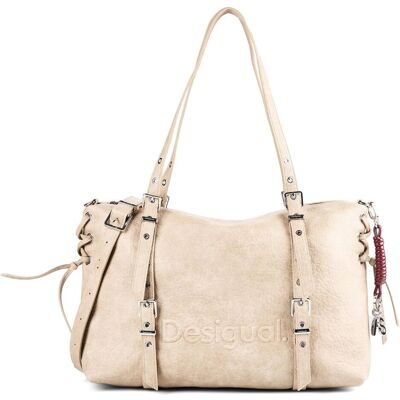 Desigual, Damen, Handtasche, Damenhandtasche, Mehrfarbig, Beige Desigual, Damen, Handtasche, Damenhandtasche, Mehrfarbig, Beige