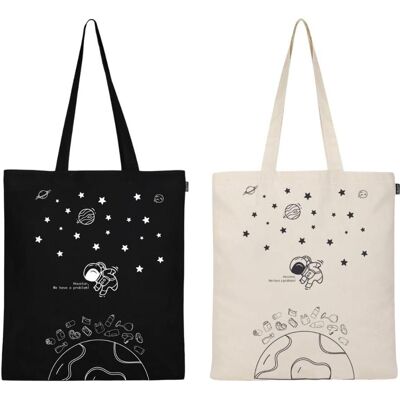 ECO Right, Tasche, Borsa Tote in Tela Estetica, Braun, Schwarz ECO Right, Tasche, Borsa Tote in Tela Estetica, Braun, Schwarz