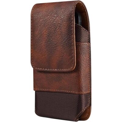 Cover-Discount, Bauchtasche, Nylon - Leder Gurttasche mit Kartenfach braun / XL, Braun Cover-Discount, Bauchtasche, Nylon - Leder Gurttasche mit Kartenfach braun / XL, Braun