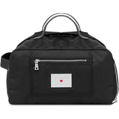 Love Moschino, Damen, Tasche, Duffle Nylon und PU GRS, Schwarz Love Moschino, Damen, Tasche, Duffle Nylon und PU GRS, Schwarz