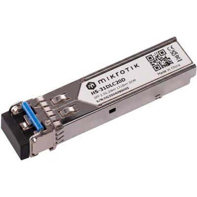 MikroTik HS-31DLC20D / Optischer Transceiver / SM / 20 km / 1/2,5G / 1330 nm / DDM, Transceiver, Grau MikroTik HS-31DLC20D / Optischer Transceiver / SM / 20 km / 1/2,5G / 1330 nm / DDM, Transceiver, Grau