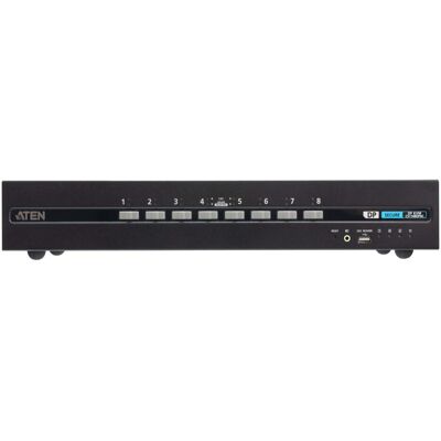 Aten CS1148DP4C 8-Port 4K USB DisplayPort Dual Display Secure KVM Switch mit Card Reader, KVM Switch, Schwarz Aten CS1148DP4C 8-Port 4K USB DisplayPort Dual Display Secure KVM Switch mit Card Reader, KVM Switch, Schwarz