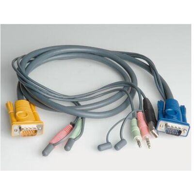 Roline KVM-Kabel VGA + USB + Audio KVM-Kabel Grau 3 m, KVM-Switch Kabel Roline KVM-Kabel VGA + USB + Audio KVM-Kabel Grau 3 m, KVM-Switch Kabel