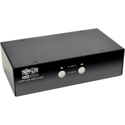 Eaton 2-Port DisplayPort KVM Switch with Audio Cables and USB 3.0 SuperSpeed Hub, KVM Switch, Schwarz Eaton 2-Port DisplayPort KVM Switch with Audio Cables and USB 3.0 SuperSpeed Hub, KVM Switch, Schwarz