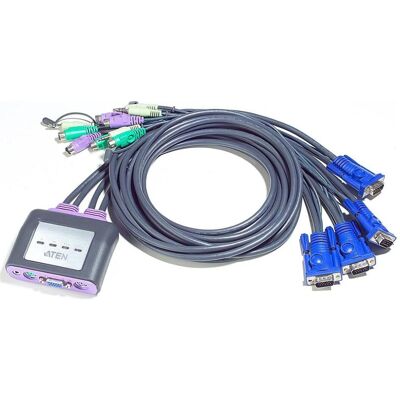 Aten Petite CS-64A KVM-/Audio-Switch, KVM Switch, Schwarz Aten Petite CS-64A KVM-/Audio-Switch, KVM Switch, Schwarz