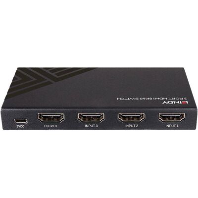 Lindy 3 Port HDMI 8K60 Switch, Switch Box Lindy 3 Port HDMI 8K60 Switch, Switch Box