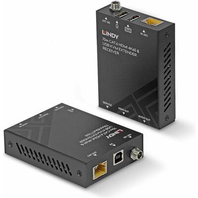 Lindy 70m Cat.6 HDMI 4K60, USB & Audio KVM Extender, KVM Switch, Schwarz Lindy 70m Cat.6 HDMI 4K60, USB & Audio KVM Extender, KVM Switch, Schwarz