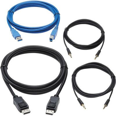 Eaton DisplayPort KVM Cable Kit for Tripp Lite B005-DPUA2-K and B005-DPUA4 KVM 4K DP USB 3, KVM-Switch Kabel Eaton DisplayPort KVM Cable Kit for Tripp Lite B005-DPUA2-K and B005-DPUA4 KVM 4K DP USB 3, KVM-Switch Kabel