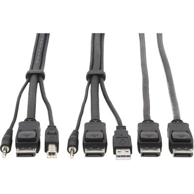 Tripp Lite P783-006-DP Dual DisplayPort KVM Kabel - 6 ft. Tripp Lite P783-006-DP Dual DisplayPort KVM Kabel - 6 ft.
