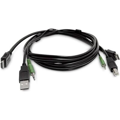 StarTech .com SKHDMMKVM06, 1,8 m, USB, USB, HDMI, Schwarz, HDMI/USB-A/3.5mm, KVM-Switch Kabel StarTech .com SKHDMMKVM06, 1,8 m, USB, USB, HDMI, Schwarz, HDMI/USB-A/3.5mm, KVM-Switch Kabel