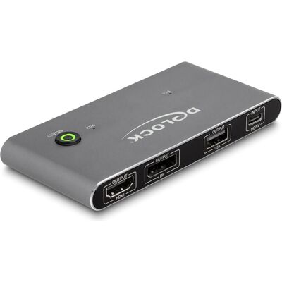 Delock USB-C™ KVM Switch zu HDMI und DisplayPort 8K MST mit USB 2.0, KVM Switch, Grau Delock USB-C™ KVM Switch zu HDMI und DisplayPort 8K MST mit USB 2.0, KVM Switch, Grau