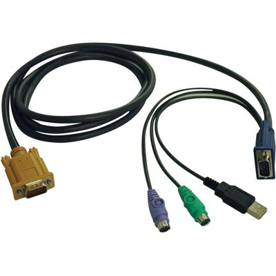 Eaton USB/PS2 Combo Cable for NetDirector KVM Switches B020-U08/U16 and KVM B022-U16 6 ft., KVM-Switch Kabel Eaton USB/PS2 Combo Cable for NetDirector KVM Switches B020-U08/U16 and KVM B022-U16 6 ft., KVM-Switch Kabel