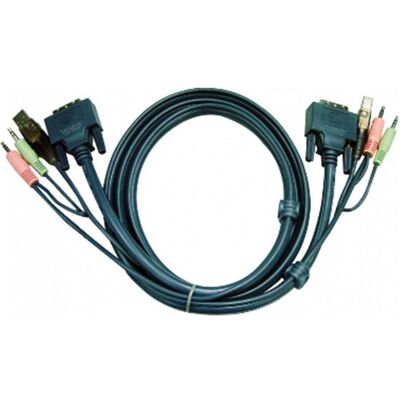 Aten 2L-7D05UD DVI-D Dual Link-KVM-Kabel mit USB-Steckern, KVM-Switch Kabel Aten 2L-7D05UD DVI-D Dual Link-KVM-Kabel mit USB-Steckern, KVM-Switch Kabel