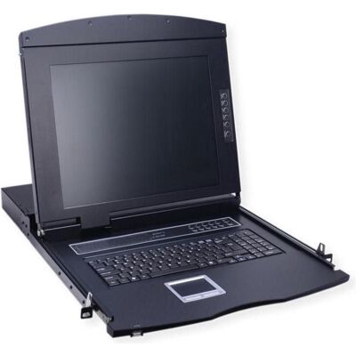 Value 19"-Konsole 43cm VGA 4 3 USB UK, KVM Switch, Schwarz Value 19"-Konsole 43cm VGA 4 3 USB UK, KVM Switch, Schwarz
