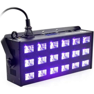 Light4Me Scheinwerfer + Stroboskop LED UV 18x3W DMX (3 W, LED), Scheinwerfer, Schwarz, Violett Light4Me Scheinwerfer + Stroboskop LED UV 18x3W DMX (3 W, LED), Scheinwerfer, Schwarz, Violett