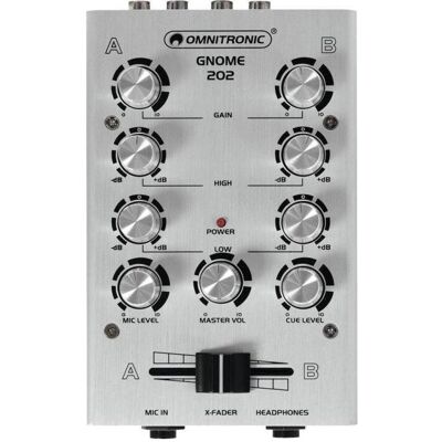 Omnitronic GNOME-202, Mischpult, Silber Omnitronic GNOME-202, Mischpult, Silber