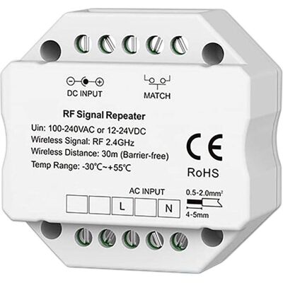 Isoled, LED Streifen, Sys-Pro Mesh Signal Repeater, max. 30m, 12-24V DC / 100-240V AC (2.60 cm, Indoor) Isoled, LED Streifen, Sys-Pro Mesh Signal Repeater, max. 30m, 12-24V DC / 100-240V AC (2.60 cm, Indoor)