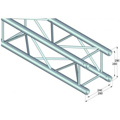 Alutruss QUADLOCK QL-ET34-1000 4-Punkt-Traverse, Montage Lichttechnik, Silber Alutruss QUADLOCK QL-ET34-1000 4-Punkt-Traverse, Montage Lichttechnik, Silber