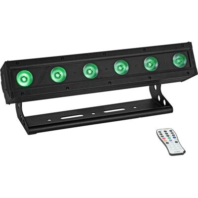 EuroLite AKKU IP BAR-6 Entry QCL QuickDMX (8 W, LED), Scheinwerfer, Schwarz EuroLite AKKU IP BAR-6 Entry QCL QuickDMX (8 W, LED), Scheinwerfer, Schwarz