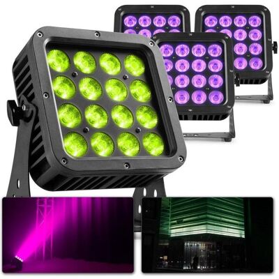BeamZ Floodlight RGB - Starcolor128 - 4 Stuks Uplerders MET 16 RGBW LEDs S pro Lampe - IP65 (8 W, LED), Scheinwerfer, Mehrfarbig BeamZ Floodlight RGB - Starcolor128 - 4 Stuks Uplerders MET 16 RGBW LEDs S pro Lampe - IP65 (8 W, LED), Scheinwerfer, Mehrfarbig