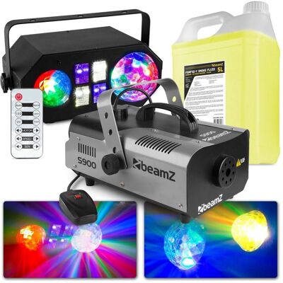 BeamZ Verfärbung mit Rauchmaschine - - Komplettes Licht mit 4 Effekten (4 W, LED), Scheinwerfer, Schwarz BeamZ Verfärbung mit Rauchmaschine - - Komplettes Licht mit 4 Effekten (4 W, LED), Scheinwerfer, Schwarz