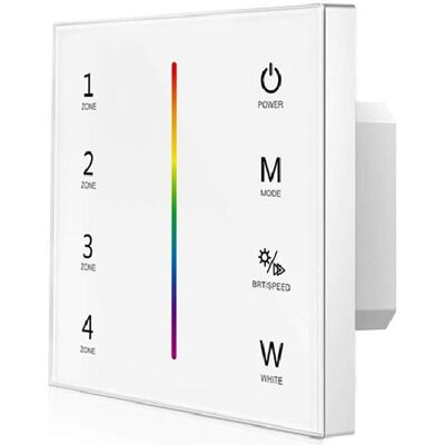 Isoled, LED Streifen, Sys-Pro RGB+W 4 Zonen Einbau-Touch-Fernbedienung + DMX Output, weiss, 230V (RGBW, 3.50 cm, Indoor) Isoled, LED Streifen, Sys-Pro RGB+W 4 Zonen Einbau-Touch-Fernbedienung + DMX Output, weiss, 230V (RGBW, 3.50 cm, Indoor)