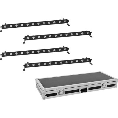 EuroLite Set 4x LED BAR-12 QCL RGBA Leiste + Case (4 W, LED), Scheinwerfer, Mehrfarbig EuroLite Set 4x LED BAR-12 QCL RGBA Leiste + Case (4 W, LED), Scheinwerfer, Mehrfarbig