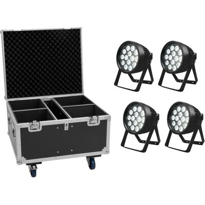 EuroLite Set 4x LED IP PAR 14x8W QCL RGBW IP65 + Flightcase (8 W, LED), Scheinwerfer, Mehrfarbig EuroLite Set 4x LED IP PAR 14x8W QCL RGBW IP65 + Flightcase (8 W, LED), Scheinwerfer, Mehrfarbig
