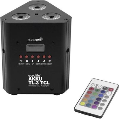 EuroLite Akku LED Scheinwerfer - Modell TL-3 RGB, Kabellos, Kompakt EuroLite Akku LED Scheinwerfer - Modell TL-3 RGB, Kabellos, Kompakt