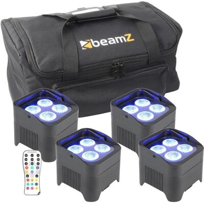 BeamZ WLAN -Licht mit dem BBP94 -Set von 4 Batterie -LED -Lampen mit Beutel (10 W, LED), Scheinwerfer, Mehrfarbig BeamZ WLAN -Licht mit dem BBP94 -Set von 4 Batterie -LED -Lampen mit Beutel (10 W, LED), Scheinwerfer, Mehrfarbig