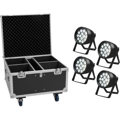 EuroLite Set 4x LED IP PAR 14x10W HCL + Flightcase (20001051) (10 W, LED), Scheinwerfer, Schwarz EuroLite Set 4x LED IP PAR 14x10W HCL + Flightcase (20001051) (10 W, LED), Scheinwerfer, Schwarz