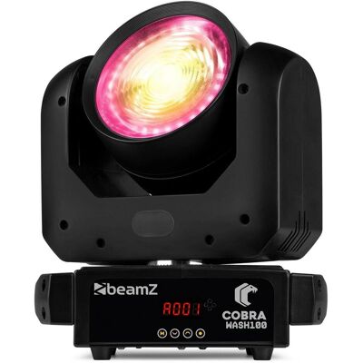 BeamZ Cobra Wash 100, Typ: Moving Head, Leuchtmittel: LED (100 W, LED), Scheinwerfer, Schwarz BeamZ Cobra Wash 100, Typ: Moving Head, Leuchtmittel: LED (100 W, LED), Scheinwerfer, Schwarz