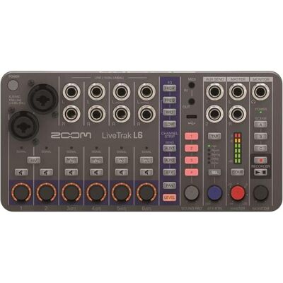 Zoom L-6 LiveTrak (Studio- und Livemixer), Mischpult, Schwarz Zoom L-6 LiveTrak (Studio- und Livemixer), Mischpult, Schwarz