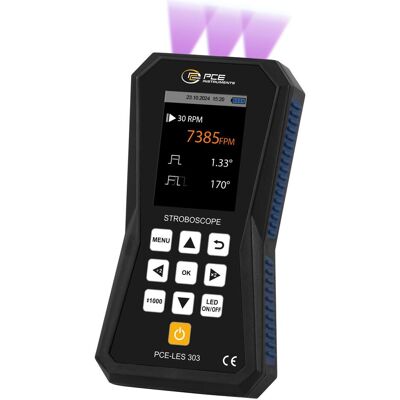 PCE Instruments PCE-LES 303UV-385 LED-Stroboskop Anzahl LEDs (Details):3 St. S (LED), Scheinwerfer, Schwarz PCE Instruments PCE-LES 303UV-385 LED-Stroboskop Anzahl LEDs (Details):3 St. S (LED), Scheinwerfer, Schwarz