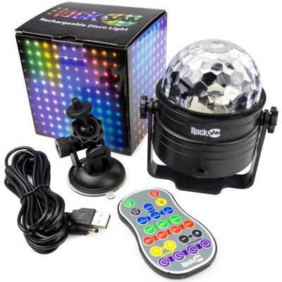 PDT RockJam Party Disco Light, Spiegelkugel, Silber PDT RockJam Party Disco Light, Spiegelkugel, Silber