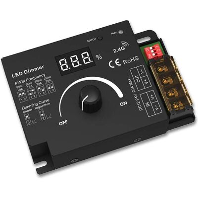 Isoled, LED Streifen, Sys-Pro Dreh/Funk Mesh Multi-PWM-Dimmer, 1 Kanal, 12-24V DC 10-20A (3.80 cm, Indoor) Isoled, LED Streifen, Sys-Pro Dreh/Funk Mesh Multi-PWM-Dimmer, 1 Kanal, 12-24V DC 10-20A (3.80 cm, Indoor)