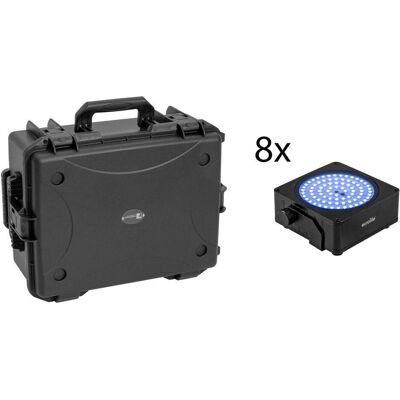 EuroLite Set 8x AKKU IP Flat Light SMD sw + Kunststoffcase mit Trolley (LED), Scheinwerfer, Weiss, Schwarz EuroLite Set 8x AKKU IP Flat Light SMD sw + Kunststoffcase mit Trolley (LED), Scheinwerfer, Weiss, Schwarz