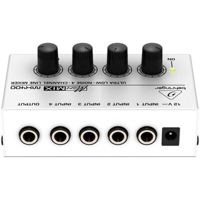 Behringer MicroMix MX400 (Line-Mischer), Mischpult, Weiss, Schwarz Behringer MicroMix MX400 (Line-Mischer), Mischpult, Weiss, Schwarz
