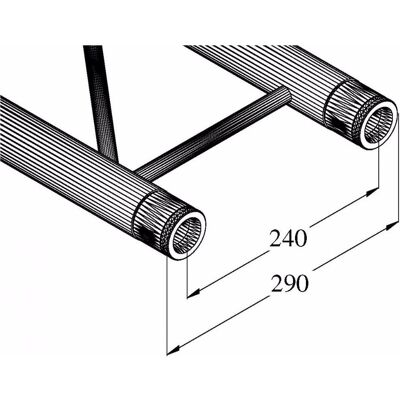 Alutruss BILOCK E-GL22 290 2-Punkt-Traverse, Montage Lichttechnik, Silber Alutruss BILOCK E-GL22 290 2-Punkt-Traverse, Montage Lichttechnik, Silber